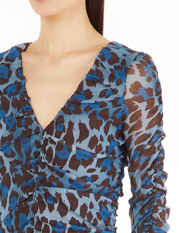 Clothing Liu Jo Animal-Print Cocktail Dress In Tulle Women F6062636