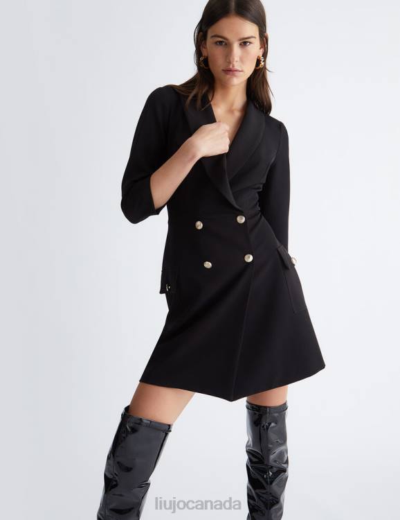 Clothing Liu Jo Black Coat Dress Women F6061202