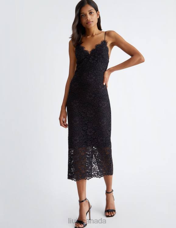 Clothing Liu Jo Black Macrame Lace Dress Women F6061223