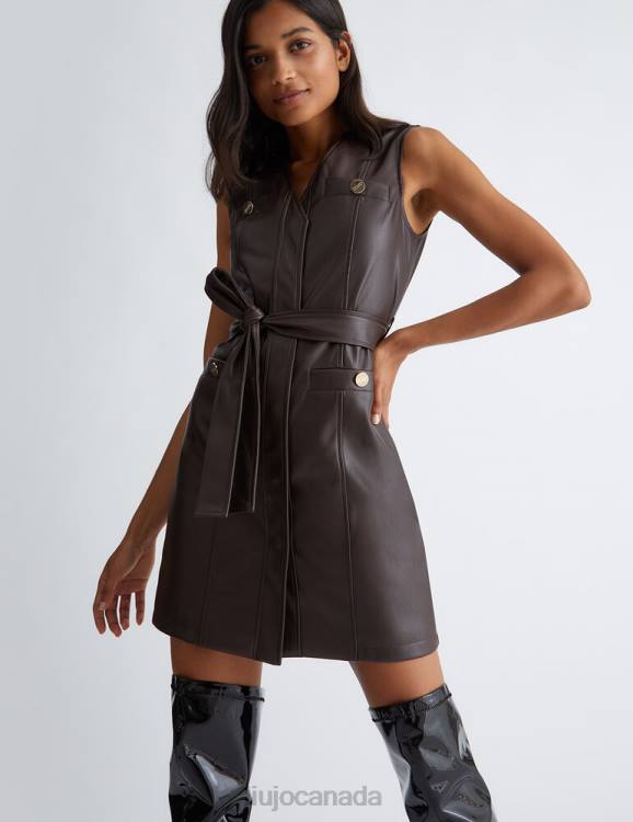 Clothing Liu Jo Coated Fabric Dress Women F606143