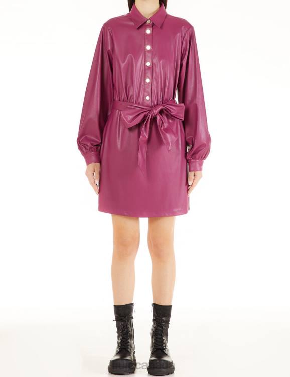 Clothing Liu Jo Coated Fabric Shirt Dress Women F6062656