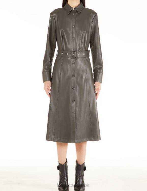 Clothing Liu Jo Coated Fabric Shirt Dress Women F6062674