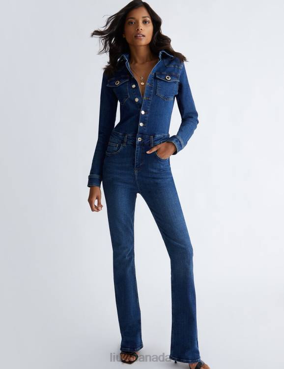 Clothing Liu Jo Eco-Friendly Denim Jumpsuit Women F606550