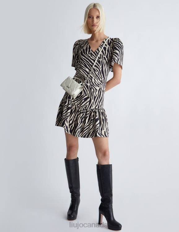 Clothing Liu Jo Eco-Friendly Zebra Print Dress Women F60652