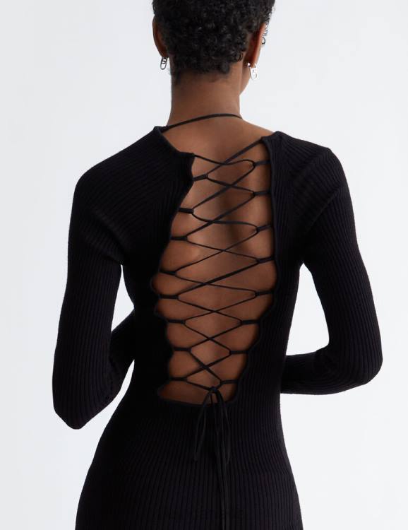 Clothing Liu Jo Knit Dress With Crisscross Detailing Women F606900