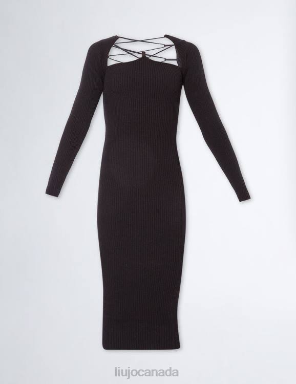 Clothing Liu Jo Knit Dress With Crisscross Detailing Women F606900
