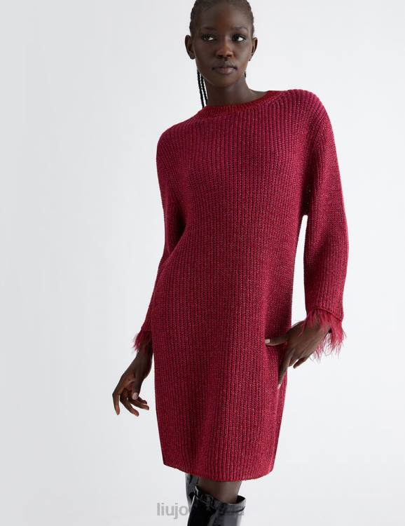 Clothing Liu Jo Knit Dress With Feathers Women F606304