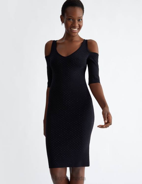 Clothing Liu Jo Knit Dress With Gemstones Women F6061005