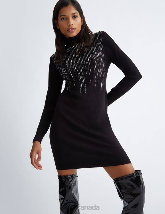 Clothing Liu Jo Knit Dress With Gemstones Women F606126
