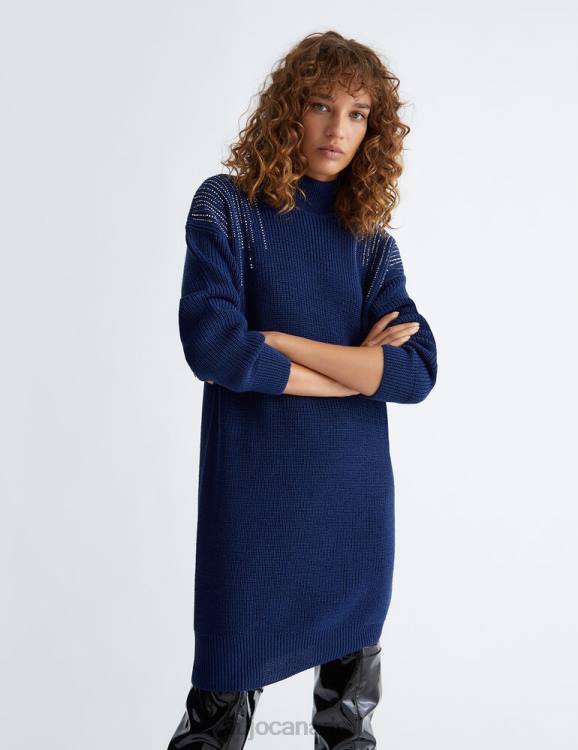 Clothing Liu Jo Knit Dress With Gemstones Women F6067