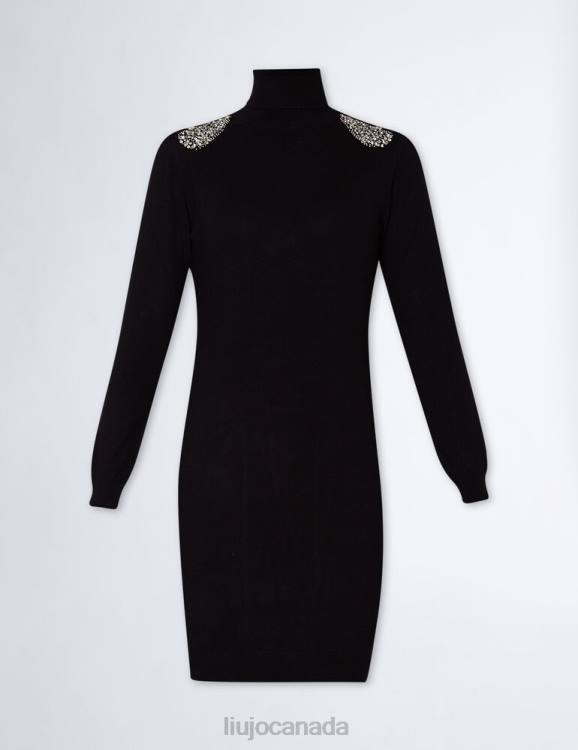 Clothing Liu Jo Knit Dress With Jewel Embroidery Women F606208