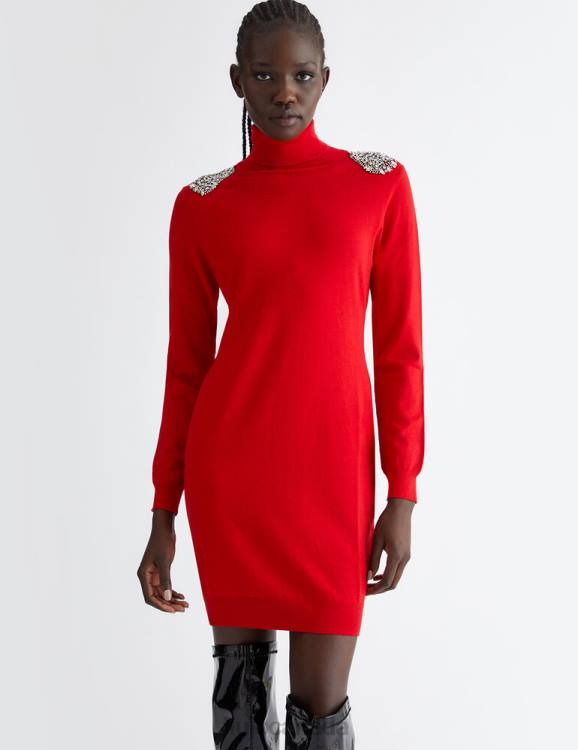 Clothing Liu Jo Knit Dress With Jewel Embroidery Women F606549