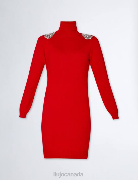Clothing Liu Jo Knit Dress With Jewel Embroidery Women F606549