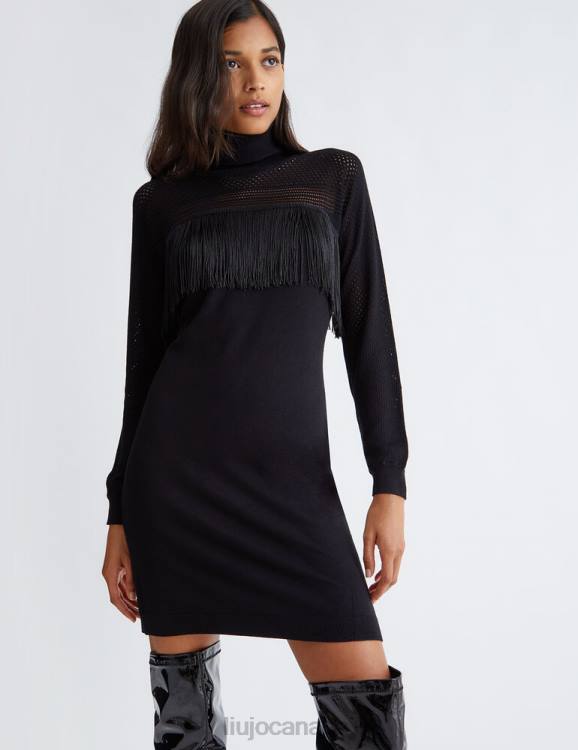 Clothing Liu Jo Knitted Dress With Fringes Women F606490