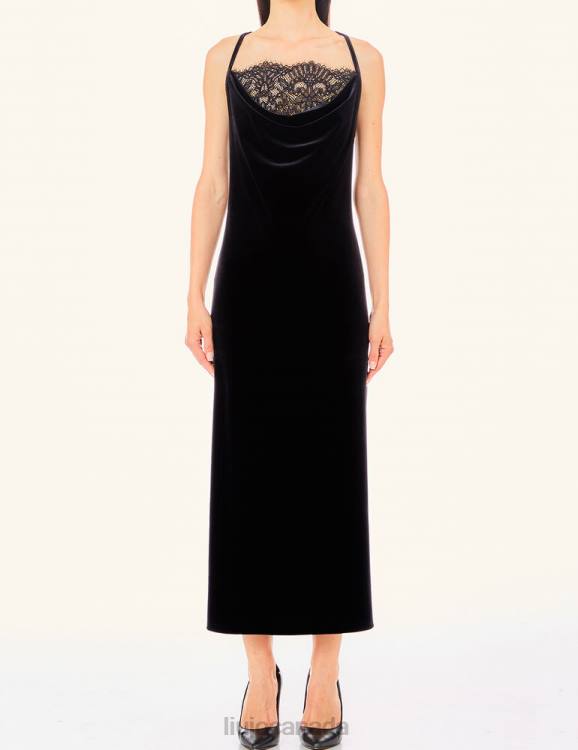 Clothing Liu Jo Long Chenille Dress With Lace Women F6062844
