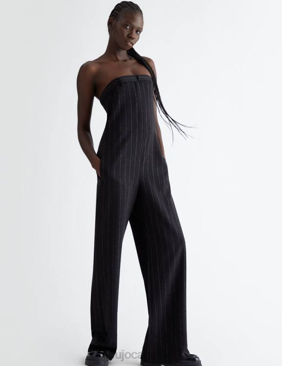 Clothing Liu Jo Long Pinstriped Lurex Jumpsuit Women F60668
