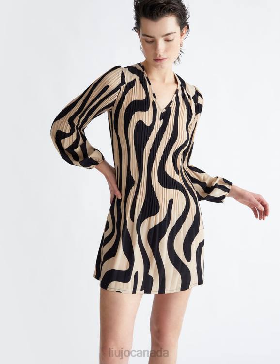 Clothing Liu Jo Nude Optical Crepe Dress Women F606780