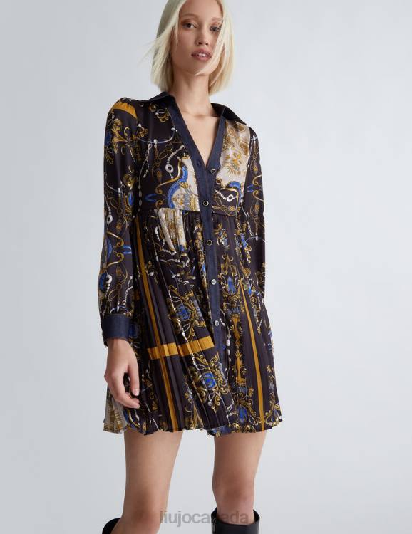 Clothing Liu Jo Shirt Dress With Scarf Print Women F606378
