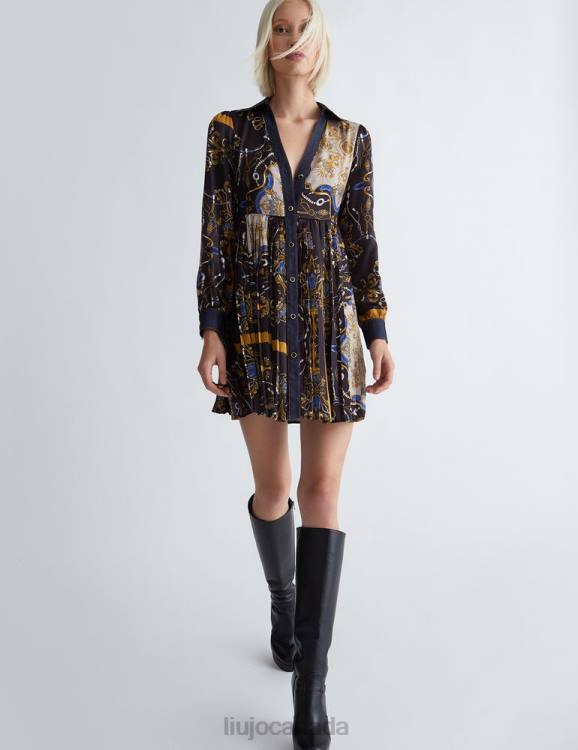 Clothing Liu Jo Shirt Dress With Scarf Print Women F606378