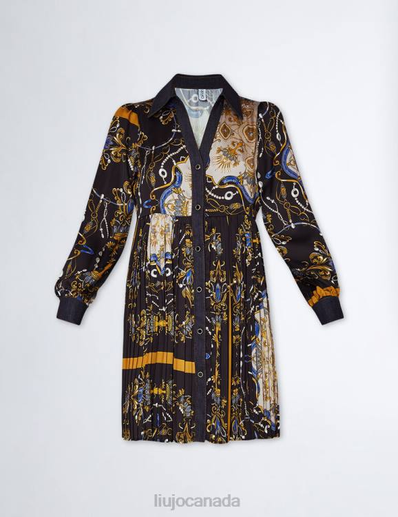 Clothing Liu Jo Shirt Dress With Scarf Print Women F606378