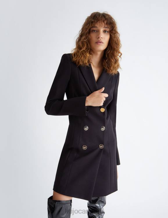 Clothing Liu Jo Short Black Coat Dress Women F6061160