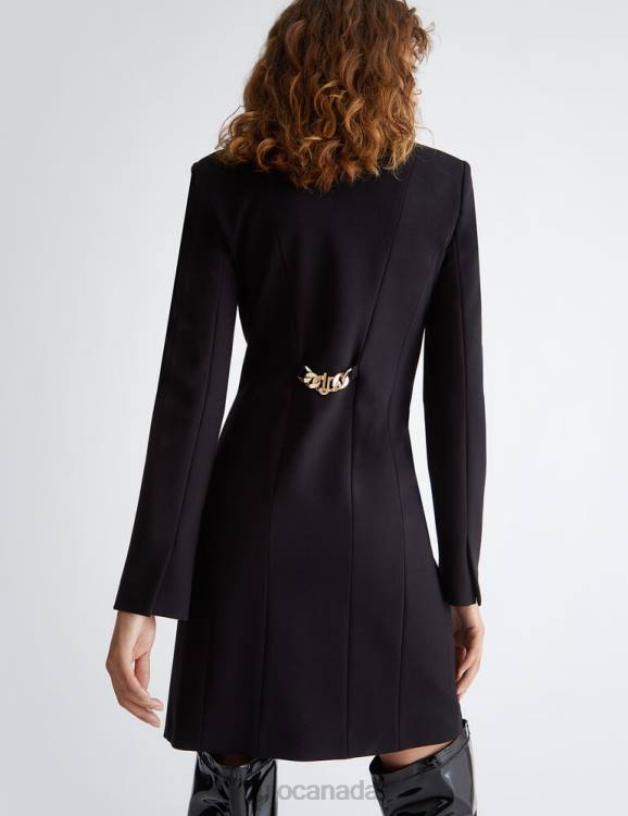Clothing Liu Jo Short Black Coat Dress Women F6061160