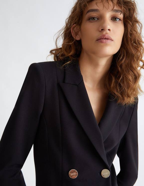 Clothing Liu Jo Short Black Coat Dress Women F6061160