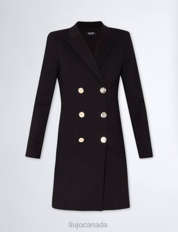 Clothing Liu Jo Short Black Coat Dress Women F6061160