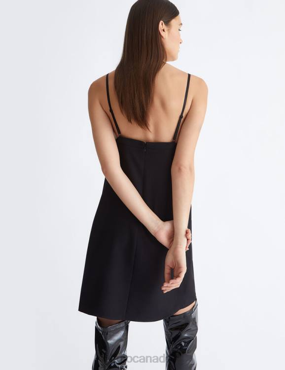 Clothing Liu Jo Short Black Dress With Lace Women F606273