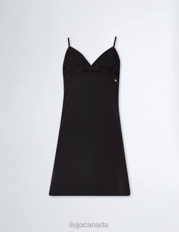 Clothing Liu Jo Short Black Dress With Lace Women F606273
