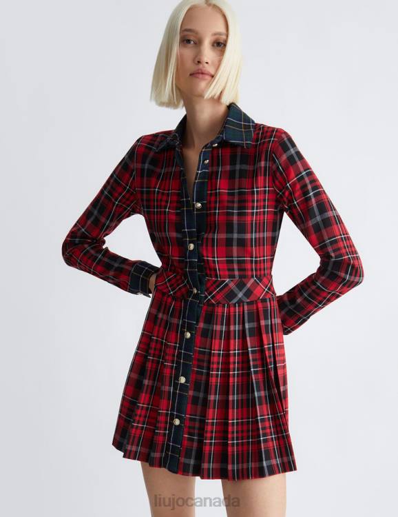 Clothing Liu Jo Short Check Print Dress Women F6061104