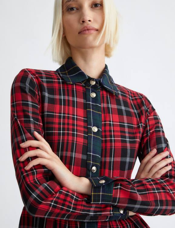 Clothing Liu Jo Short Check Print Dress Women F6061104