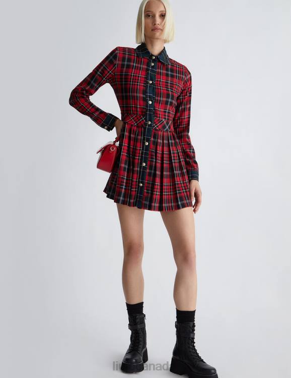 Clothing Liu Jo Short Check Print Dress Women F6061104