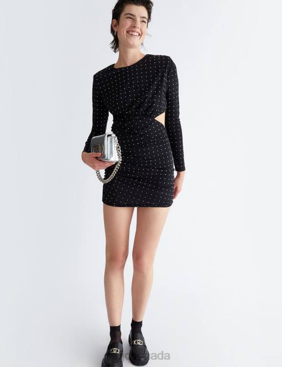 Clothing Liu Jo Short Dress With Gemstones Women F6061045