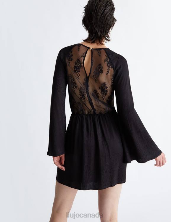 Clothing Liu Jo Short Jacquard Dress With Lace Detailing Women F606930