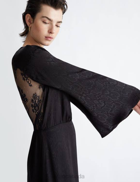 Clothing Liu Jo Short Jacquard Dress With Lace Detailing Women F606930