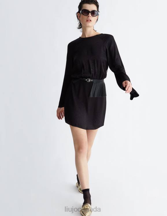 Clothing Liu Jo Short Jacquard Dress With Lace Detailing Women F606930