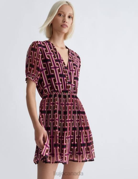 Clothing Liu Jo Short Printed Satin Dress Women F60639