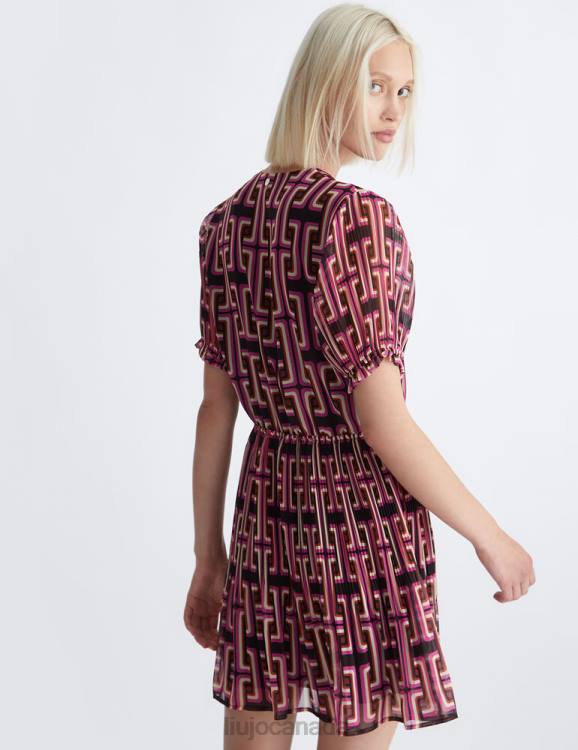 Clothing Liu Jo Short Printed Satin Dress Women F60639