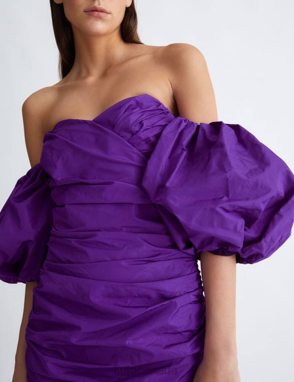 Clothing Liu Jo Short Purple Taffeta Dress Women F606283