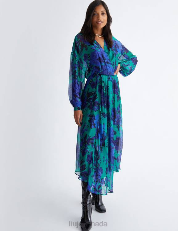 Clothing Liu Jo Silk Blend Floral Dress Women F606201