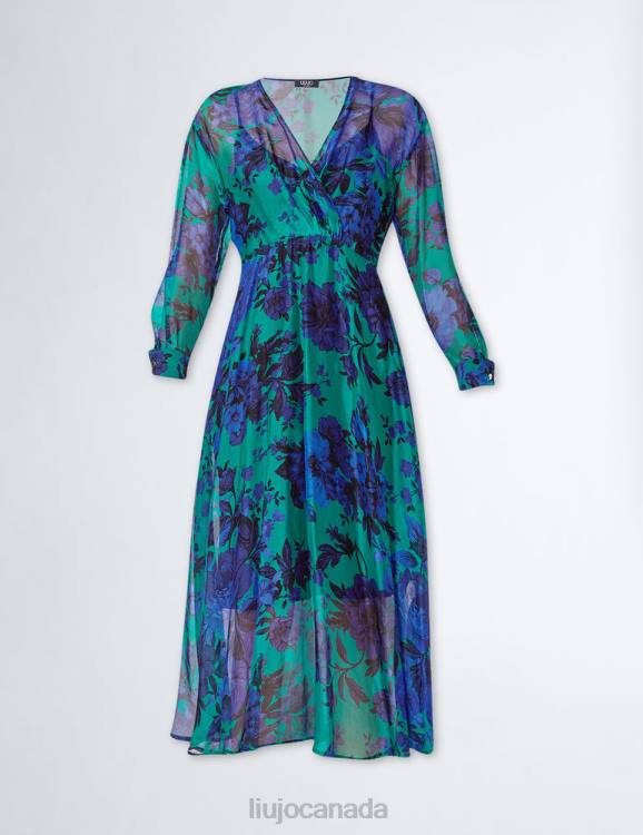 Clothing Liu Jo Silk Blend Floral Dress Women F606201
