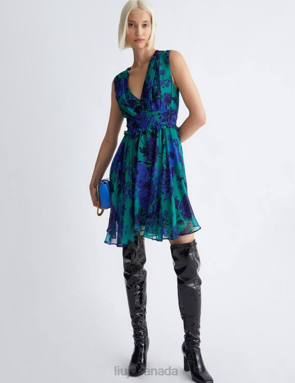 Clothing Liu Jo Silk Blend Floral Dress Women F606268