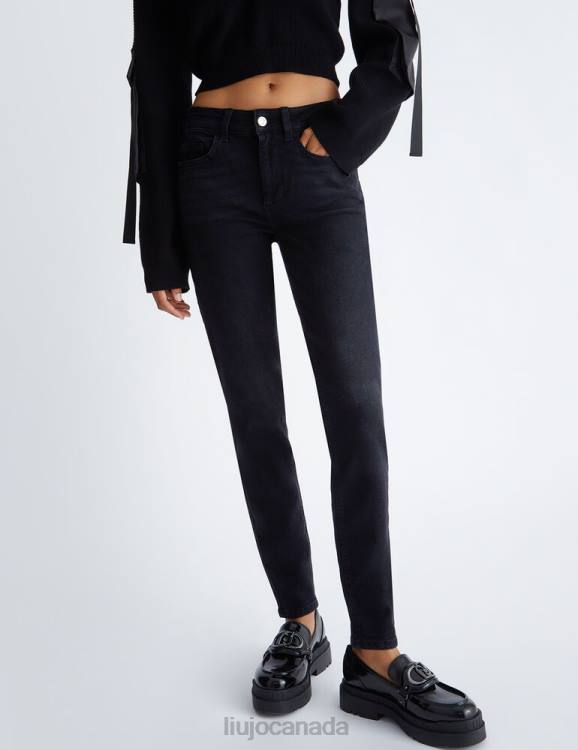 Clothing Liu Jo Black Skinny Jeans With Gemstones Women F6061345