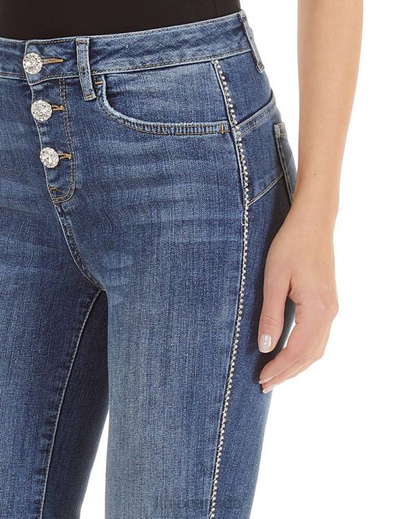 Clothing Liu Jo Bootcut Jeans With Visible Buttons Women F6062579