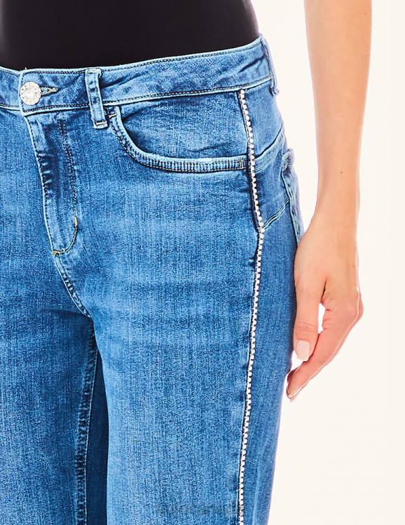 Clothing Liu Jo Bottom Up Jeans With Gemstones Women F6062840