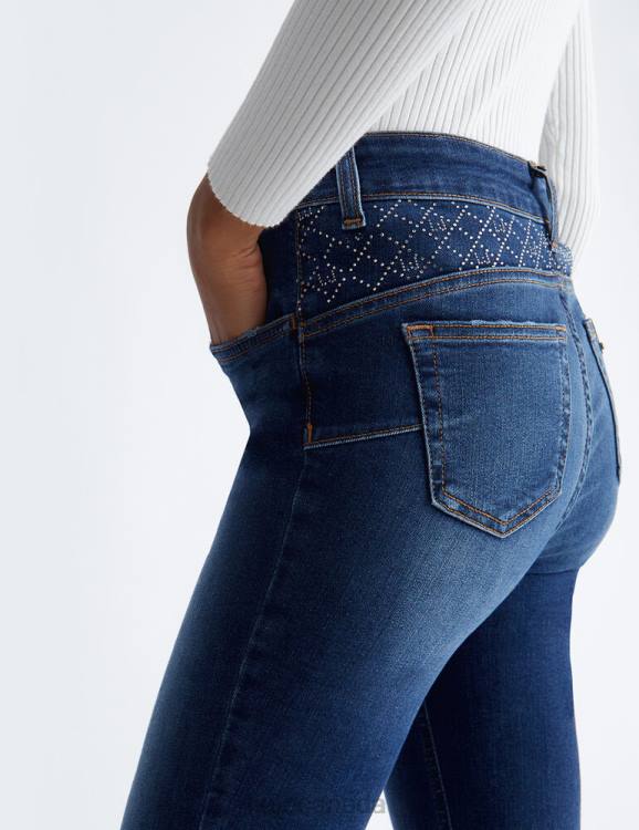 Clothing Liu Jo Bottom Up Skinny Jeans With Gemstones Women F6061343