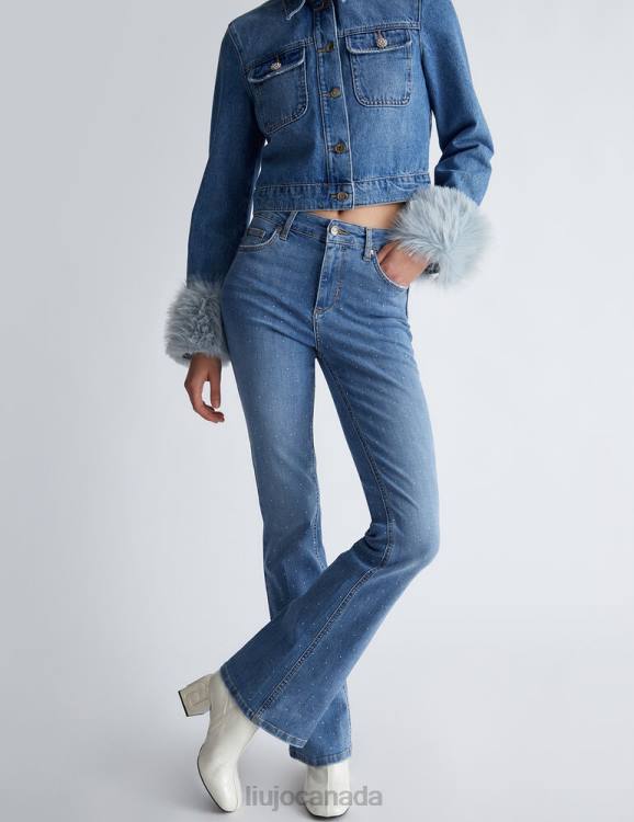 Clothing Liu Jo Flared Jeans With Gemstones Women F6061350