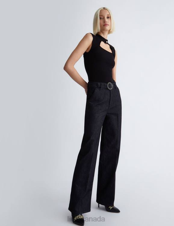Clothing Liu Jo Flared Jeans With Jewel Belt Women F6061367