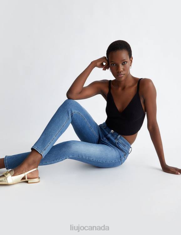 Clothing Liu Jo High-Rise Bottom Up Skinny Jeans Women F6061332